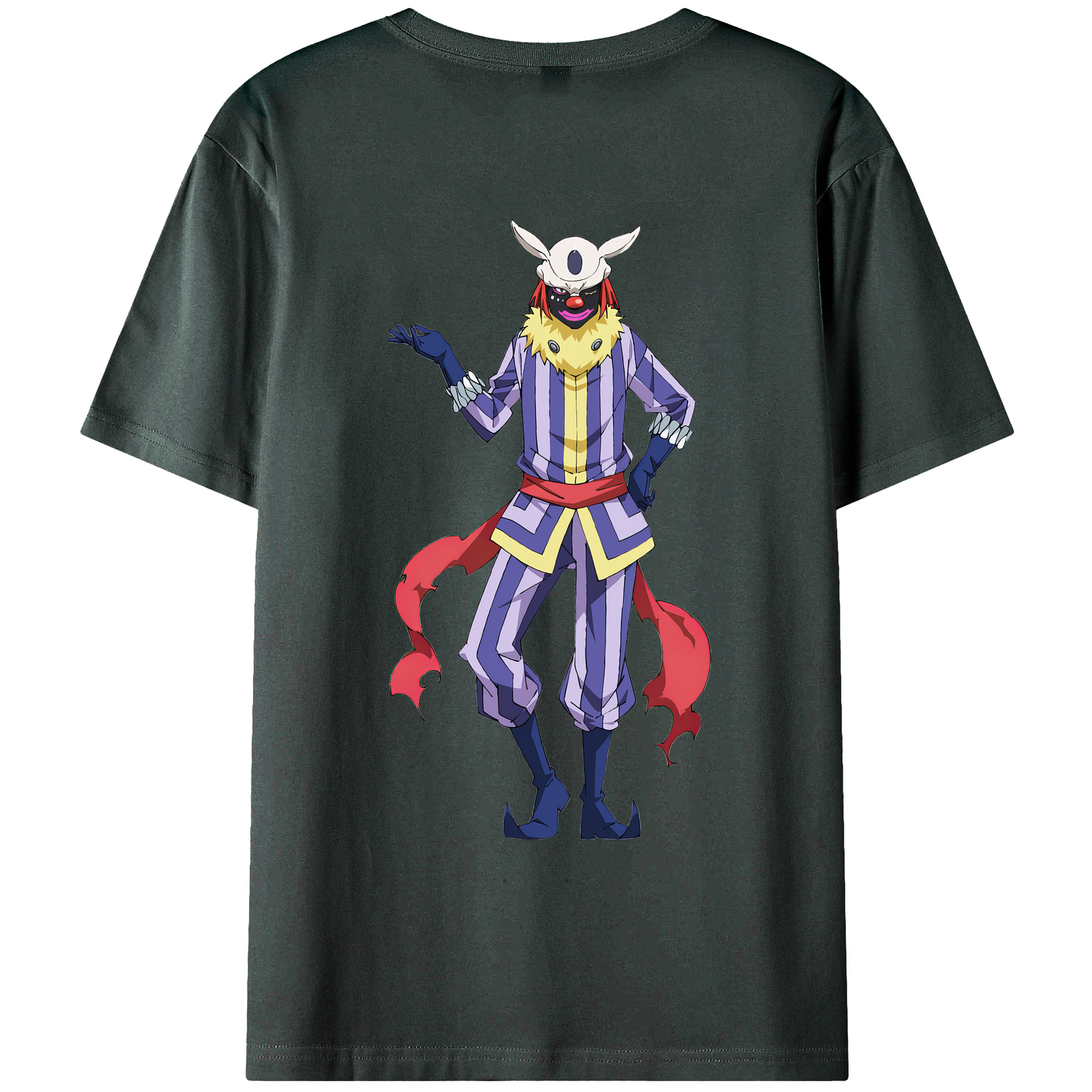 （画像用） 転スラ Regarding Reincarnated to Slime 綿100％ メンズ半袖Tシャツ（バックプリント） 通気性
